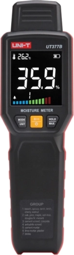 Humidimètre à pointes pour bois et matériaux de construction Uni-T UT377B