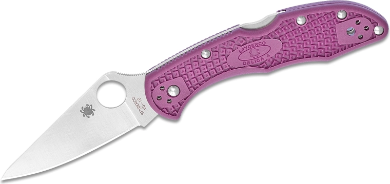 Spyderco Delica 4 Flat Ground Purple couteau de poche pliant