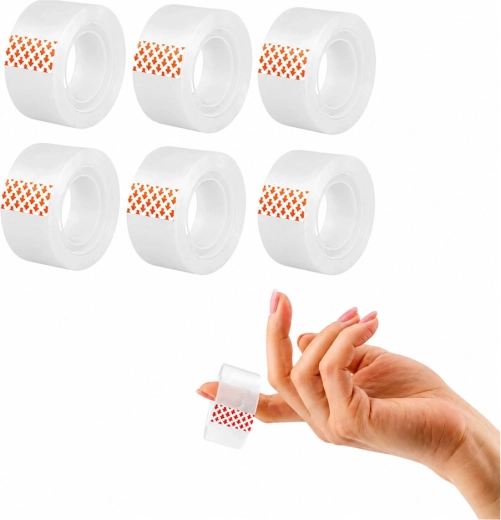 Ruban adhésif de bureau transparent 24 mm × 20 m (6 pcs) D.RECT