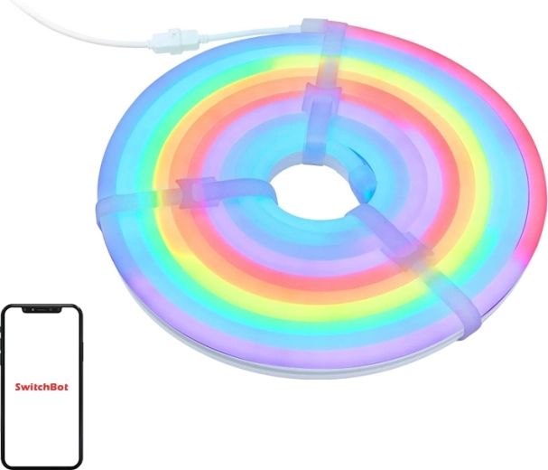 SwitchBot bande LED intelligente néon RGBIC Neon Rope Light 5 m (Matter)