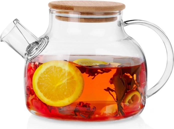 Théière en verre avec filtre en inox 1 l