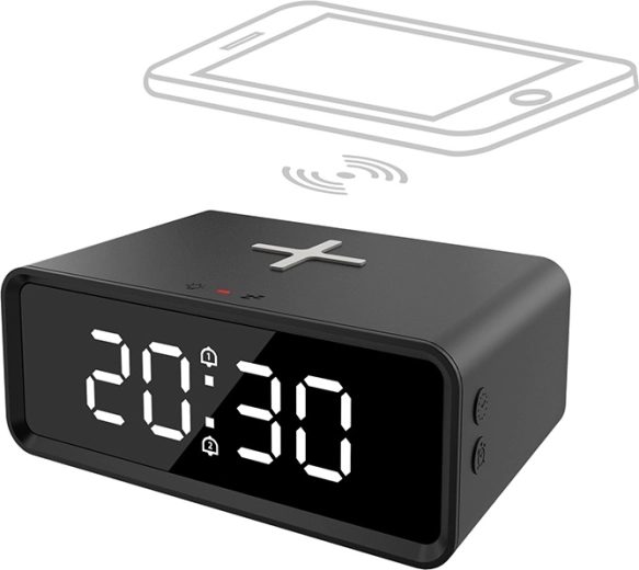 Réveil numérique Solight avec chargeur sans fil Qi
