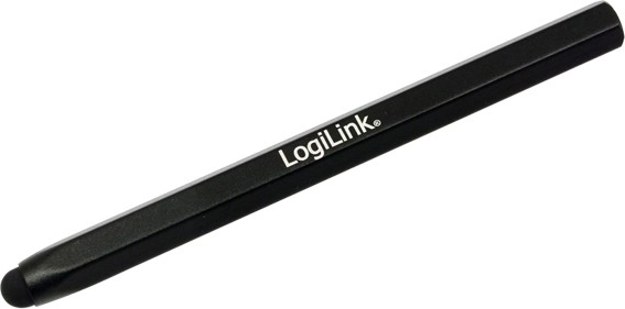 Stylet LogiLink avec embout en caoutchouc pour écrans tactiles, noir