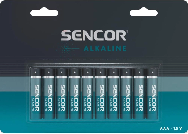Piles alcalines Sencor AAA LR03, 10 pièces
