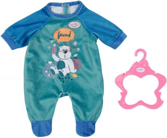 BABY born Grenouillère en velours bleue, 43 cm