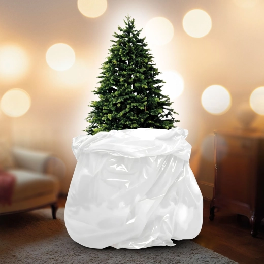 Sac de Noël pour sapin en film plastique 119 × 244 cm