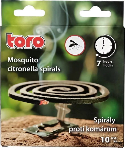 Spirales à la citronnelle contre les moustiques, 10 pcs, durée de combustion 7 h