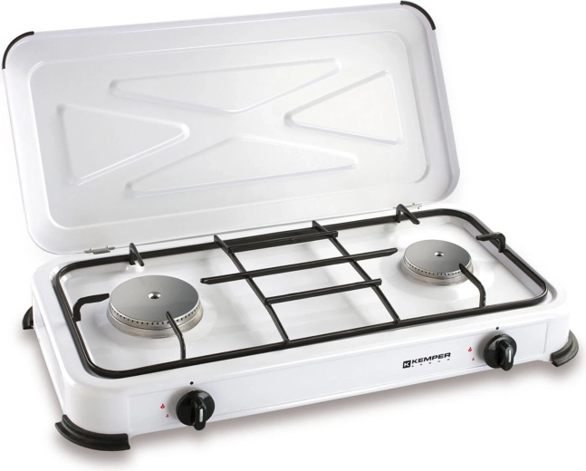 Réchaud à gaz à 2 brûleurs pour PB avec couvercle - 1 pièce