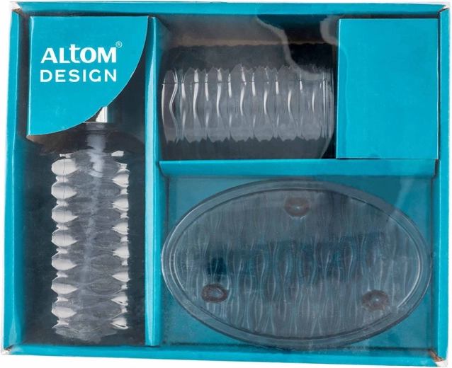 Ensemble de salle de bain 3 pièces en verre gris