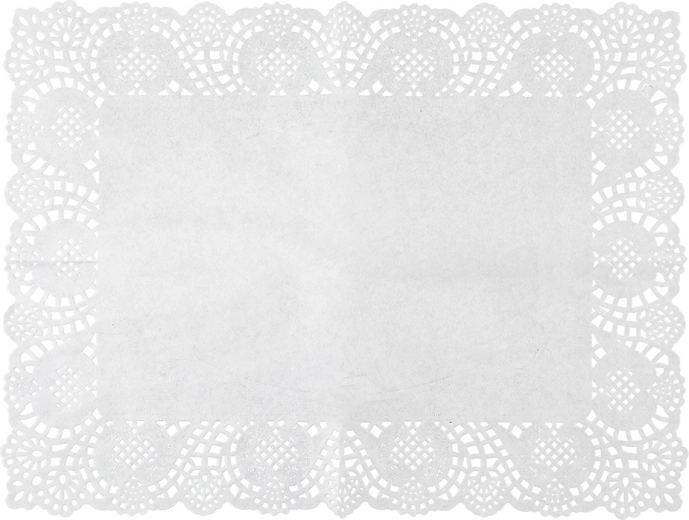 Lot de 8 serviettes rectangulaires en papier pour gâteaux, 40 × 30 cm, blanches - 8 pièces