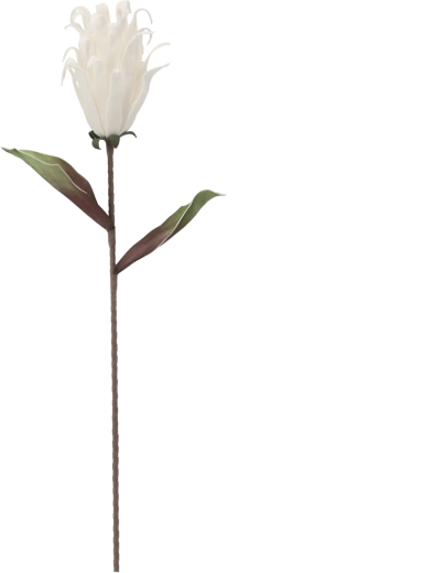 Fleur décorative 76 cm blanche