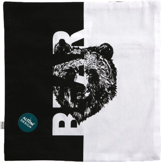Housse de coussin décorative 40 × 40 cm animaux sauvages Bear
