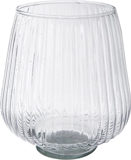 Vase en verre recyclé 17 × 17 × 19 cm (assortiment de 3 variantes)