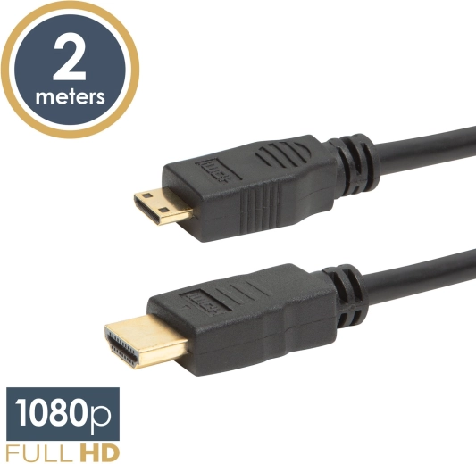 Mini câble HDMI avec micro HDMI, 2 m