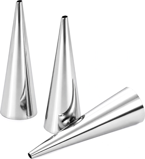 Moules à cornets en acier inoxydable Orion - 3 pièces