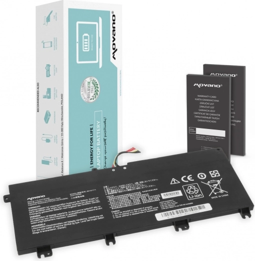 Batterie Movano pour Asus ROG Strix GL703VD / GL503VM / GL503VD / FX503VM (B41N1711) 4240 mAh 64 Wh