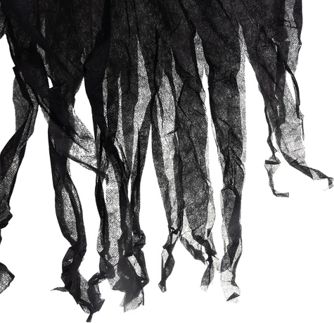 Tissu noir déchiré pour un effet « flottant »