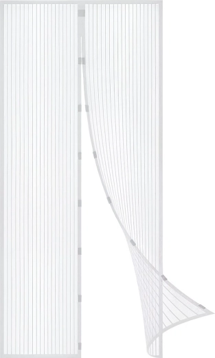 Moustiquaire magnétique blanche pour porte 208 × 100 cm
