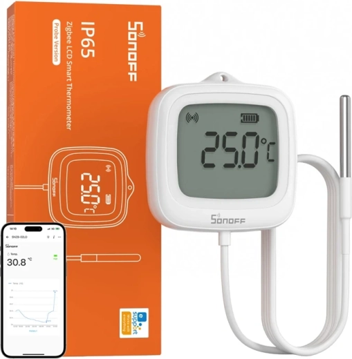 Capteur de température Zigbee SONOFF SNZB-02LD avec écran LCD et sonde