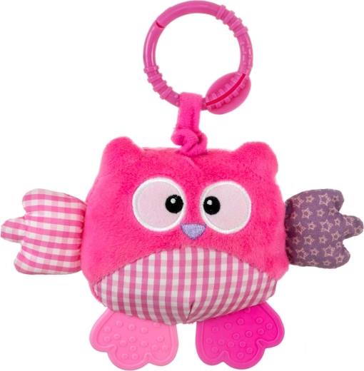 Hibou suspendu en peluche Cutie Owl rose