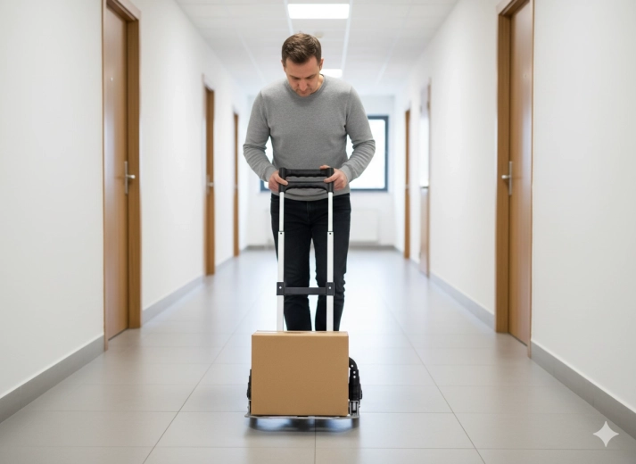 Poignée télescopique et pelle stable