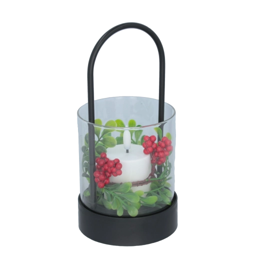 Lanterne élégante avec abat-jour en verre