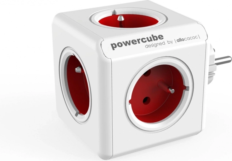 Multiprise POWER CUBE Original, rouge