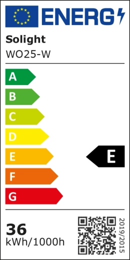 Classe énergétique E selon l’étiquette UE
