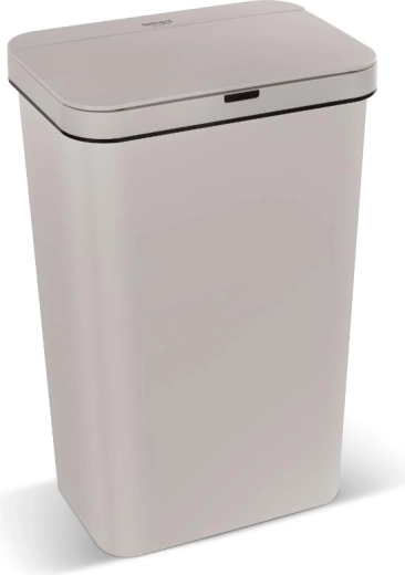 Poubelle sans contact Lamart avec capteur, 50 l, crème