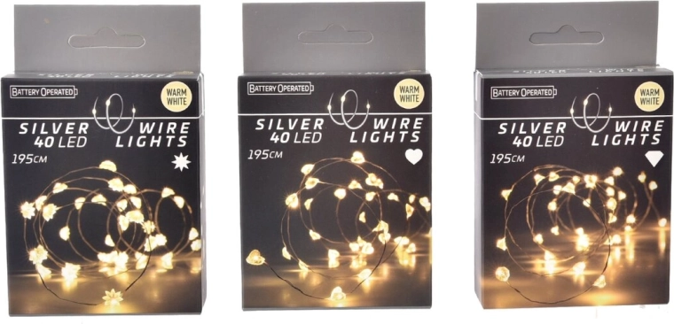 Guirlande lumineuse LED jaune 40 LED (3 variantes)