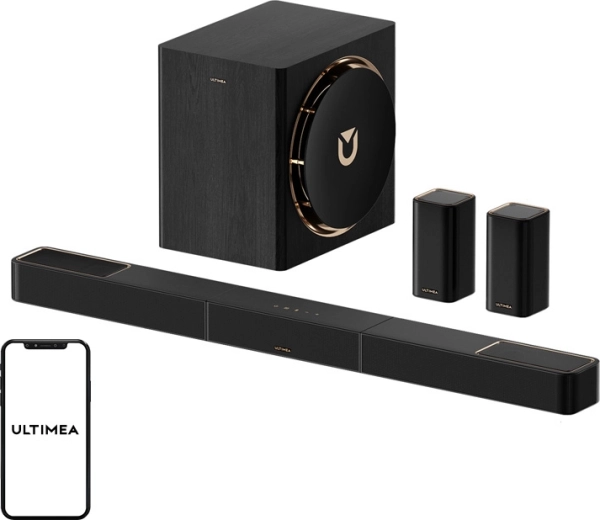 Barre de son Ultimea Skywave X60 avec Dolby Atmos 7.1.4 et caisson de basses