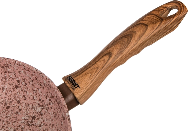 Poignée soft touch confortable au décor bois