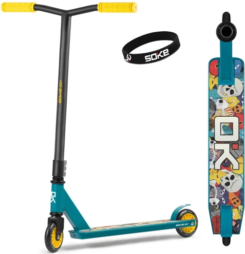 Trottinette freestyle SOKE GO! – Jaune-bleu