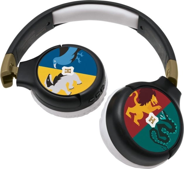 Casque pour enfants sans fil pliable Harry Potter 2‑en‑1 avec limitation du volume