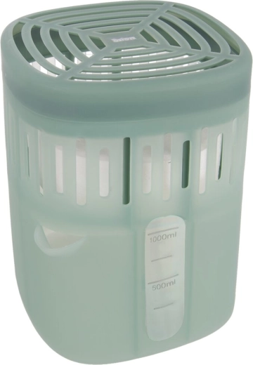 Absorbeur d’humidité avec recharge interchangeable 450 g, bac de collecte 1 l, vert