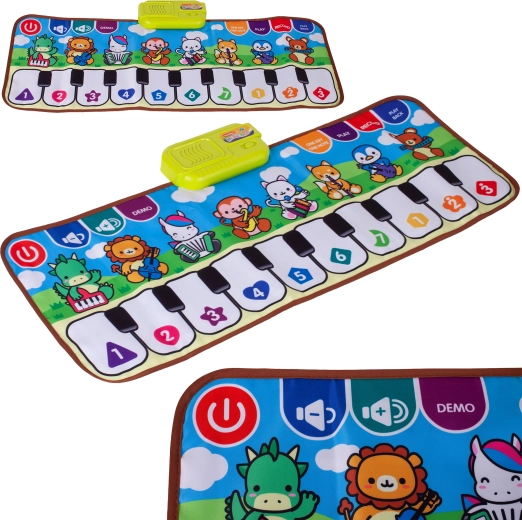 Tapis musical piano avec animaux 79 × 31 cm