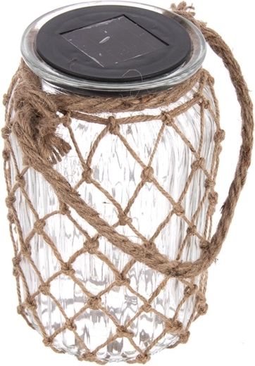 Design naturel : verre et tressage en jute