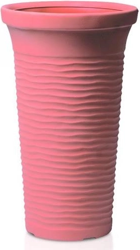 Pot de fleurs Verona, plastique couleur brique