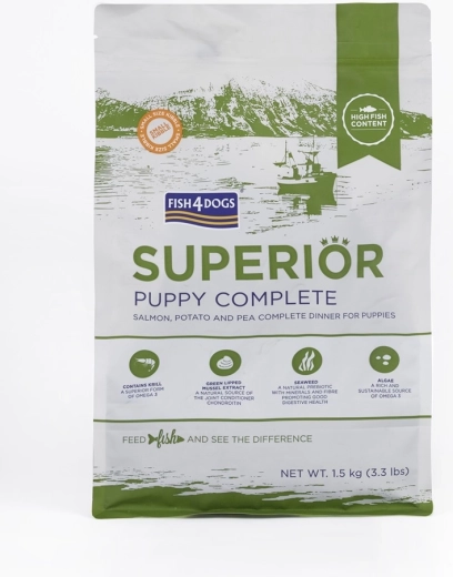 Fish4Dogs Superior petites croquettes pour chiots au saumon et aux pommes de terre 1,5 kg