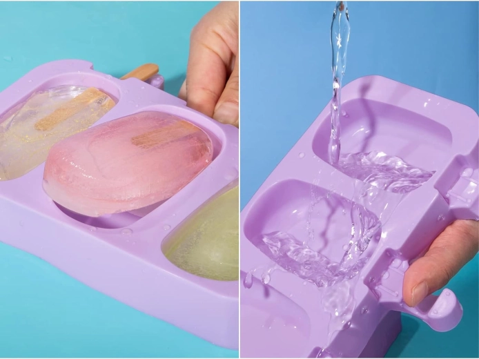 Moule à glace en silicone 3 pcs + bâtonnets