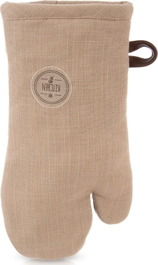 Gant de cuisine en coton avec aimant, marron 32 cm