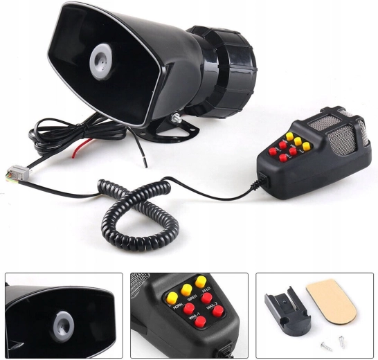 Mégaphone et accessoires de montage complets