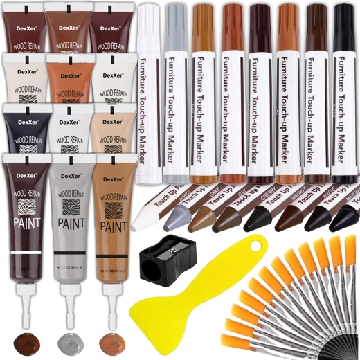 Kit 42 pièces pour réparations domestiques du bois et du stratifié