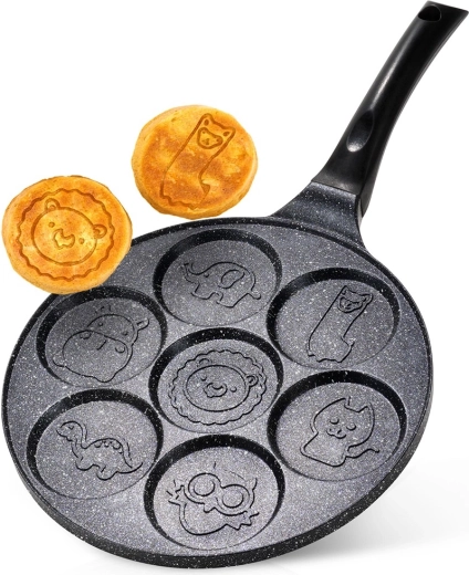 Poêle granitée pour œufs avec 7 moules 26 cm