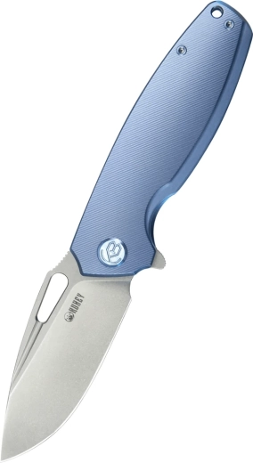 Couteau de poche pliant Kubey Tityus 8,6 cm titane bleu