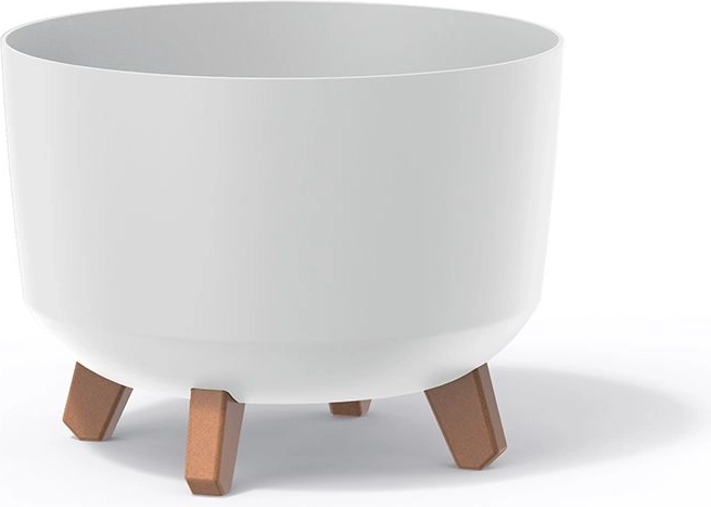 Cache-pot Gracia 33,9 cm blanc avec petits pieds