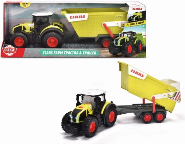 Tracteur CLAAS avec remorque 64 cm
