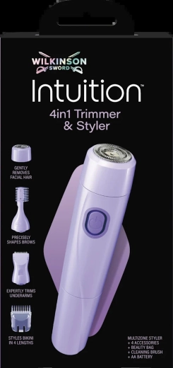 Wilkinson Sword Intuition 4 en 1 Trimmer & Styler, tondeuse multifonction et rasoir