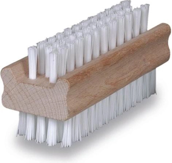 Brosse pour les mains et les ongles TORO en bois, double face, 10 cm