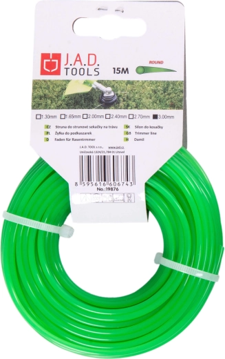 Fil rond pour coupe-bordures 1,3 mm, 15 m